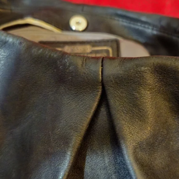 Coach Parker Black Leather Hobo Bag with Knot Tie Handle - Picture 12 of 12